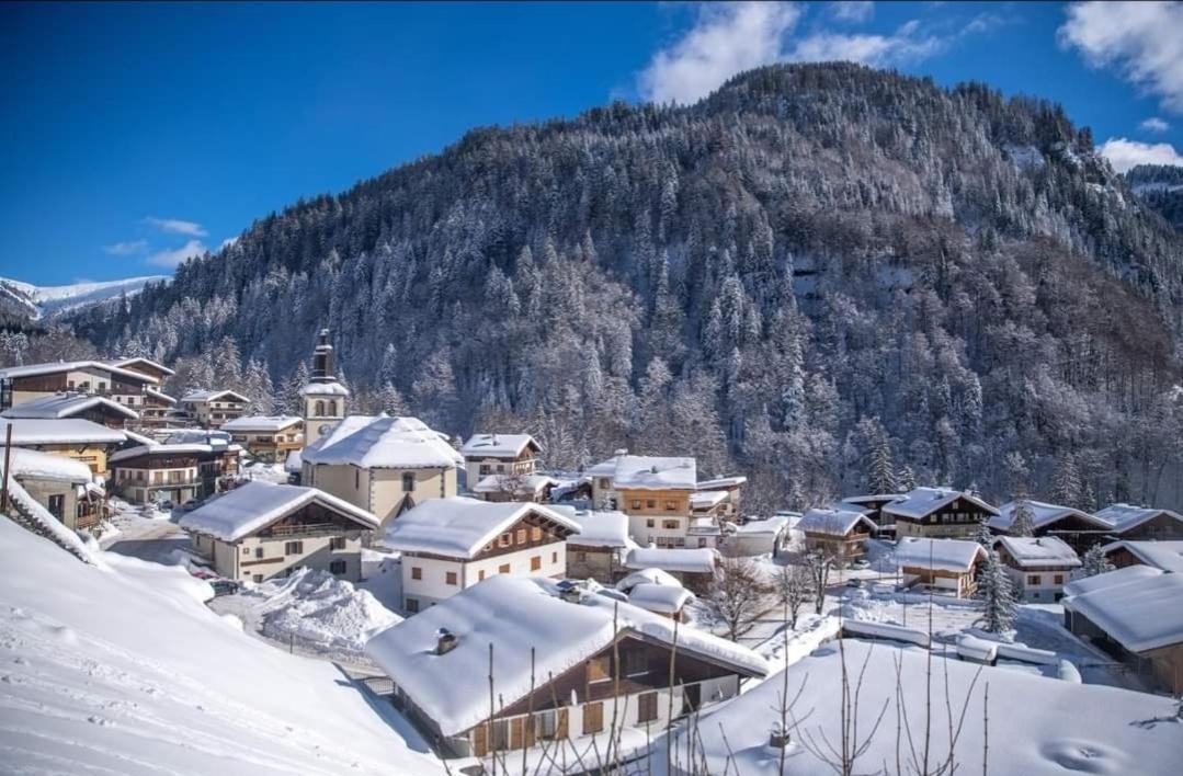 Le Cerf Des Alpages - Appt Cosy Pour 2 La Giettaz Exterior foto